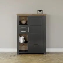 Set One by Musterring Highboard »York«, Typ 25 und 26, in 3 Farbvarianten, Beleuchtung optional, Breite 105 cm