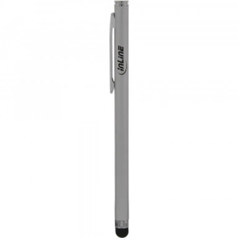 INLINE Stylus, Stift für Touchscreens von Smartphone und Tablet, silber