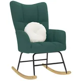 vidaXL Schaukelstuhl Dunkelgrün Polyester 61 x 78 x 95 cm Grün