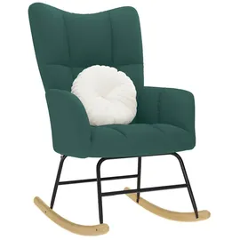 vidaXL Schaukelstuhl Dunkelgrün Polyester 61 x 78 x 95 cm Grün
