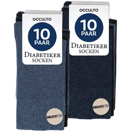 Occulto Goetz Diabetikersocken 10er Pack Blau/Schwarz 39-42