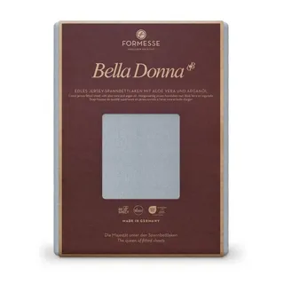 Spannbettlaken Bella Donna Baumwolle-Jersey-Elasthan 190 x 200 - 200 x 200 cm grau