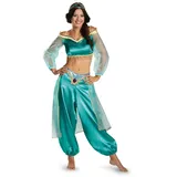 Disguise Disney Aladdin Jasmin Sassy Prestige Kostüm für Damen - Grün - Small (4-6) US - Small (4-6) US