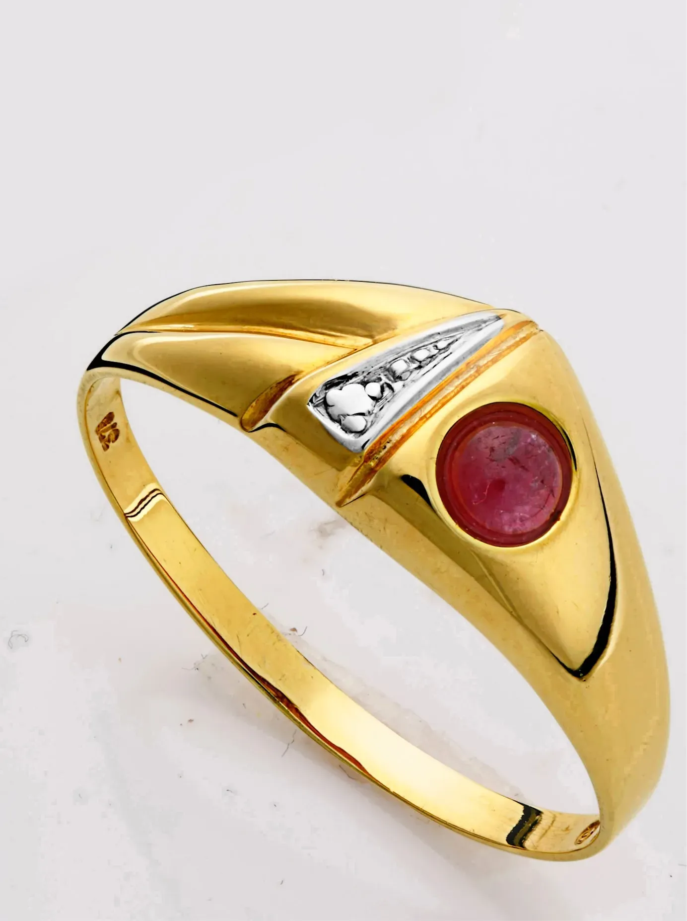 Fingerring LADY Fingerringe Gr. 19, Metall-Metall, rot Damen