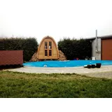 Sauna Holz Außensauna Gartensauna Saunas Finnische Ofen Saunahaus 10.40m2 4.80m