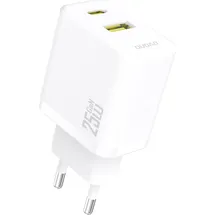 DUDAO A26T GaN Ladegerät 25 W, USB-A USB-C, Power Delivery & Quick Charge, Weiß
