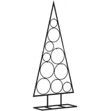 vidaXL Metall-Weihnachtsbaum für Dekorationen Schwarz 90 cm Modell 5