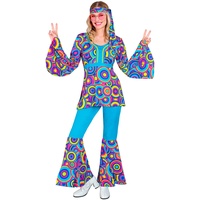 WIDMANN MILANO PARTY FASHION - Kostüm 70er Jahre Groovy Style, Reggae, Hippie, Flower Power, Disco Fever, Schlagermove