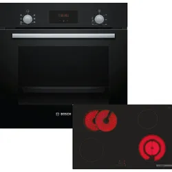 Bosch Einbau-Backofen-Set, HBF133BA0 + PKN811BA2E, Einbau-Backofen, Elektro-Kochfeld HBD231FB85