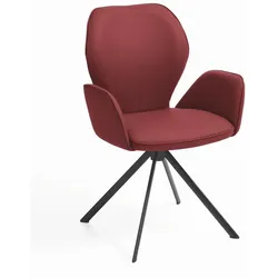 Stuhl Colorado Leder Rot Rubin