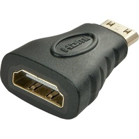 LINDY 41207 Adapter, [1x Mini-HDMI-Stecker - 1x HDMI-Buchse] Schwarz