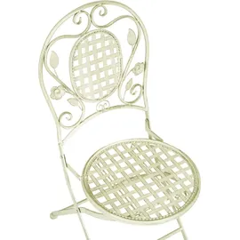 Beliani Bistroset hellgrün Metall 2er Balkon Terrasse Zusammenklappbar Garten romantisch - Grün