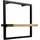 holz4home® holz4home Wandregal Small Schwarz Gerahmt Industrial Style ohne Baumkante Hellgrau