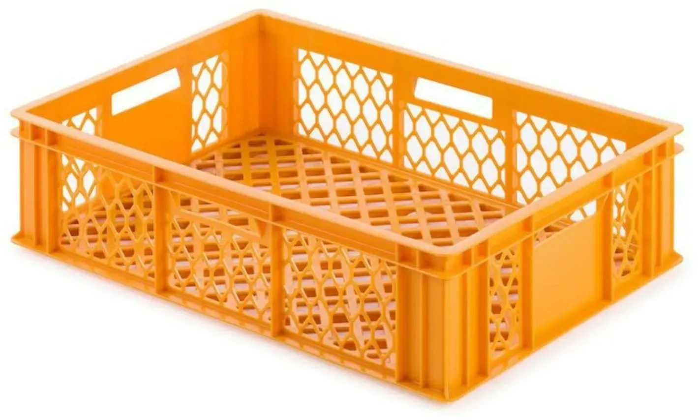 PROREGAL Eurobehälter Bäcker- & Konditorenkasten | HxBxT 17,1x40x60 | 33 Liter | Gelb-Orange | Brötchenkiste, stapelbare Bäckerkiste