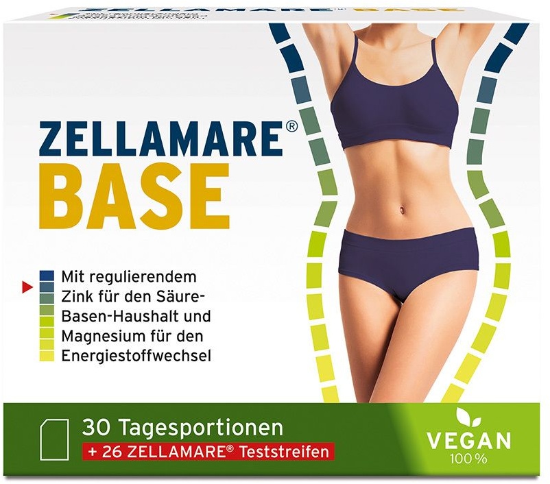 Zellamare Base + Teststreifen - für Intervall-Fasten, Säure-Basen-Haushalt + Stoffwechsel, Vegan, glutenfrei