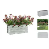 vidaXL Garten-Hochbeet 100x40x45 cm Verzinkter Stahl Silber