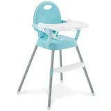 KikkaBoo Spoony, Hochstuhl Baby – Höhenverstellbar, Klappbar, Evolutiv, 3in1 Kindersitz bis 36 Monate mit Abnehmbarem Tablett, Kinderhochstuhl, Blau