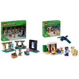 LEGO Minecraft Die Waffenkammer, Gaming-Set mit Heldenfiguren & Minecraft Steves Wüstenexpedition, Set zum Videospiel für Jungs und Mädchen