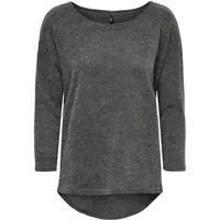 Only Damen ONLALBA 3/4 TOP JRS NOOS T-Shirt, Grau