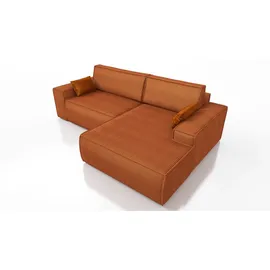 mebloland Ecksofa TOR mit Schlaffunktion. Farbe: Terra. - Braun