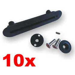 futures Finbox für Softboards Inch 10 Stk Finnenbox 25, Farbe: Schwarz, Finnenbox: futures