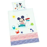 Herding Disney's Mickey Mouse Bettwäsche-Set, Flanell Baumwolle, Mehrfarbig, 40 x 60 cm, 100 x 135 cm