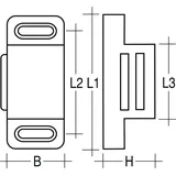 FP Magnetschnäpper 6Kg 6 x 6 x 2 cm