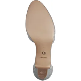 TAMARIS Damen Pumps mit Blockabsatz, metallic, 41 EU
