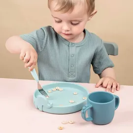 Done by Deer Easy Grip Friends Besteckset - Blue - 12 Monate