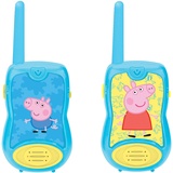 Lexibook Lexibook, Peppa Pig, Talkies-Walkies 200m, Kommunikationsspiel für Kinder, 2 Kommunikationskanäle, Gürtelclip, batteriebetrieben, Blau, TW12PP