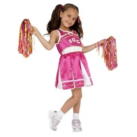 Smiffys Kostüm Cheerleader, Da jubelt der Nachwuchs! rosa 116-128