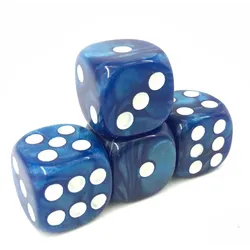 Classic Marble D6 (16mm Standardgröße) - blue