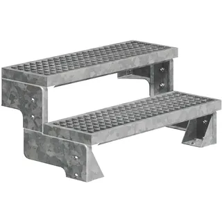 DOLLE Außentreppe Gardentop 2 Stufen 36-44 cm Holz