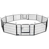 Home Deluxe Welpenauslauf 12-teilig Schwarz 80 x 60 cm