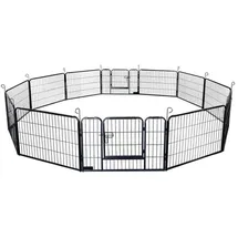 Home Deluxe Welpenauslauf 12-teilig Schwarz 80 x 60 cm