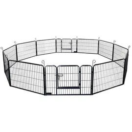 Home Deluxe Welpenauslauf 12-teilig Schwarz 80 x 60 cm
