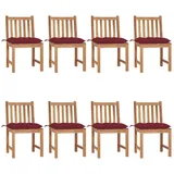 vidaXL Gartenstuhl 25 x 48 x 90 cm braun 8 St.