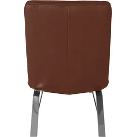 W.Schillig Relaxliege daily dreams Leder/Polyester 65 x 91 x 170 cm Braun mit Kissen