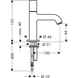 Axor Uno 70 Standventil 38130000