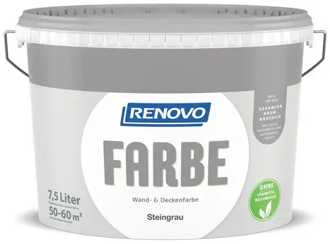 RENOVO Wand- und Deckenfarbe matt »FARBE«, steingrau