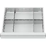 Stier Schubladeneinteilung Metalleinteilung BLH 100/125 mm Innenmaß 500x450 mm 6 Fächer