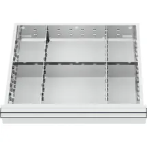 Stier Schubladeneinteilung Metalleinteilung BLH 100/125 mm Innenmaß 500x450 mm 6 Fächer