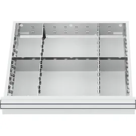 Stier Schubladeneinteilung Metalleinteilung BLH 100/125 mm Innenmaß 500x450 mm 6 Fächer