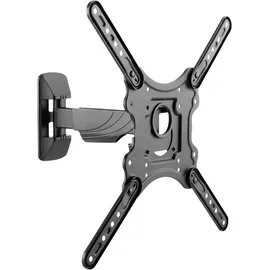Schwaiger 9406 TV-Wandhalterung 23-75 Zoll Fernseherhalterung Mounting TV-Aufhängung neigbar, schwenkbar max. 35kg max. VESA-Norm 400x400 schwarz inkl. Montagezubehör