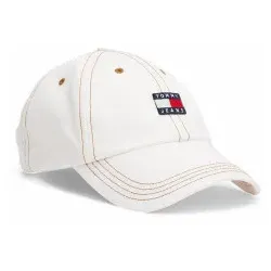 Tommy Jeans für Damen. AW0AW17572 Heritage beige Denim Baseballkappe (OSFA), Lässig, Baumwolle