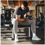HOMCOM Hantel-Set 30KG mit Hantelscheiben, (Hantelset, Kurzhantel Set), für Zuhause Büro Fitnessstudio Stahl PU Schwarz Krafttraining schwarz