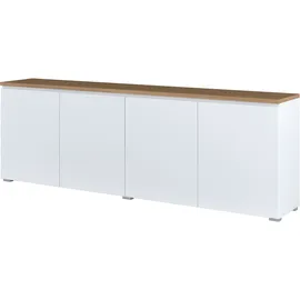 OTTO home Modo 200 x 68 x 34,5 cm Weiß / Eiche Mauvella