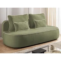 S-Style Kindersofa Vero 210 x 90 x 98 cm Buche/Birke Teilmassiv Olivgrün/beige