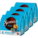 Senseo Decaf Kaffeepads Entkoffeiniert neues Design, 4er Pack, 4 x 16 Pads