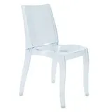 Grandsoleil auf kristall hell transparent kristalliner stapelbarer stuhl 54x50x84